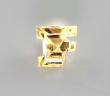 Гелиодор авторской огранки в форме буквы «F» 1,11 карата