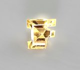 Гелиодор авторской огранки в форме буквы «F» 1,11 карата