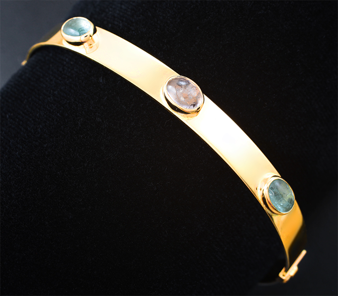 Золото Браслет с турмалинами 2,94 карата