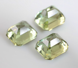 Набор из 3 полихромных "неоновых" апатитов 7,38 карата