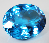 Крупный! Чистейший Swiss Blue топаз 60,53 карата
