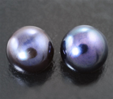Пара насыщенно-фиолетовых морских жемчужин 8,52 карата! Натуральный цвет