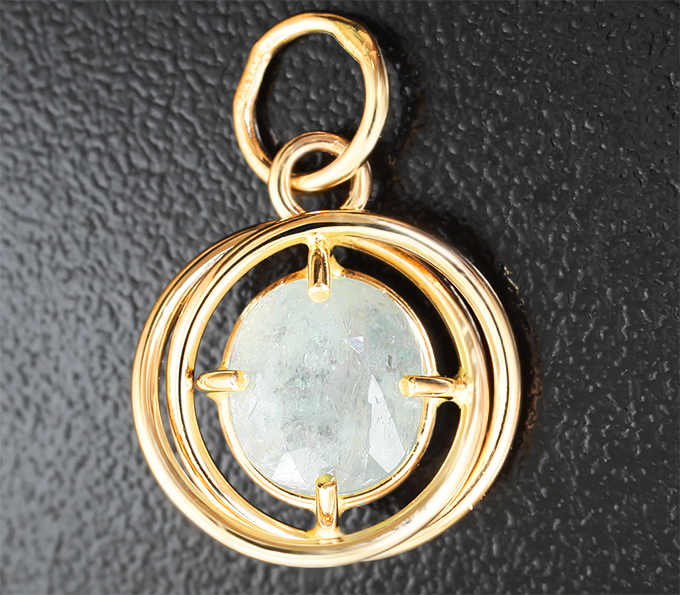 Золото Кулон с параиба турмалином 2,96 карата