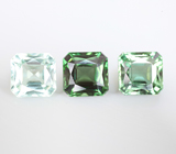 Набор из 3 апатитов разных оттенков 7,18 карата