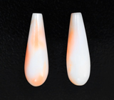 Подвесы для серег с solid кораллами 4,89 карата