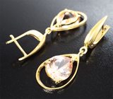 Серьги с морганитами 7,88 карата