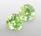 Пара уральских демантоидов 0,84 карата