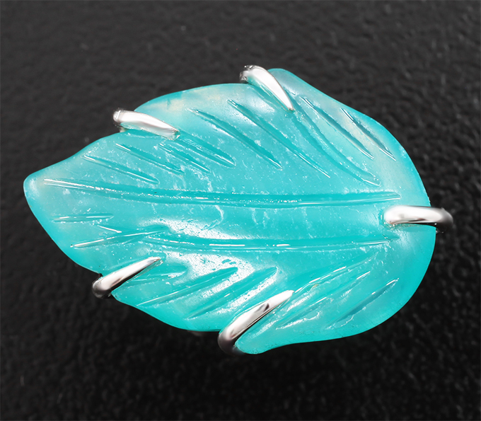 Серебро 925 Кулон с резным амазонитом 7,98 карата