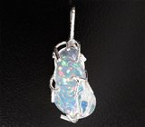 Кулон с кристаллическим мексиканским опалом 8,48 карата Золото