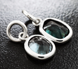 Два кулона с синими шпинелями 1,82 карата Серебро 925