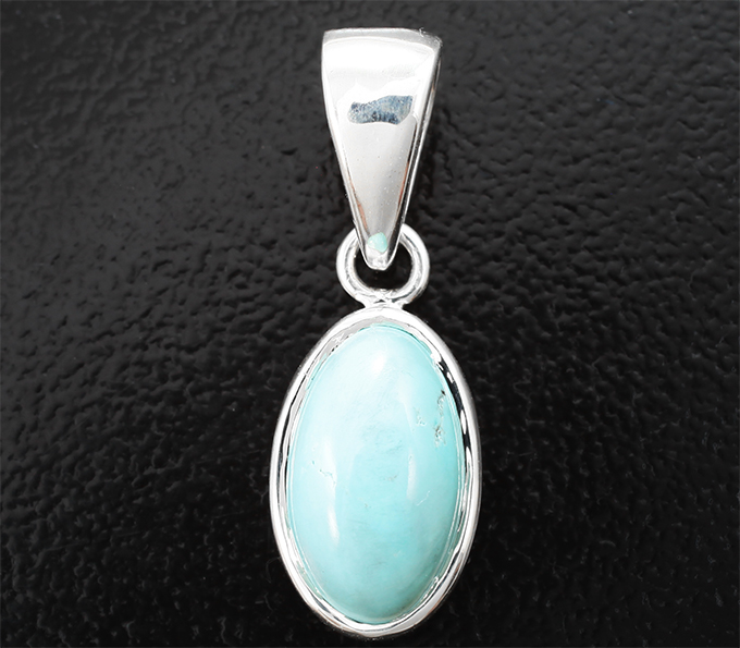 Серебро 925 Кулон с кабошоном армянской бирюзы 1,98 карата