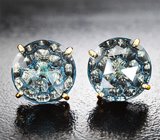 Пусеты с чистейшими топазами авторской огранки 8,07 карата