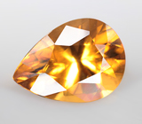 Кольцо с цитрином топового цвета высокой чистоты 1,88 карата Серебро 925