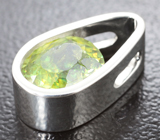 Кулон с желтовато-зеленым сфеном 1,9 карата Серебро 925