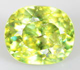 Кулон с желтовато-зеленым сфеном 1,9 карата Серебро 925