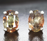 Пусеты с андалузитами 1,45 карата