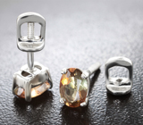 Пусеты с андалузитами 1,45 карата Серебро 925