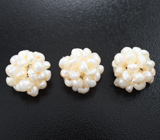 Комплект с «гроздями» морского жемчуга 23,32 карата Серебро 925