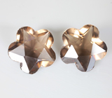 Крупная пара дымчатого кварца авторской огранки 17,15 карата