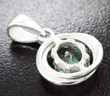 Кулон с неоново-зеленым апатитом 1,76 карата Серебро 925