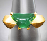 Кольцо с уральским изумрудом без облагораживания 3,1 карата Золото