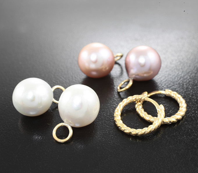 Серебро 925 Серьги с морским жемчугом барокко 44,35 карата