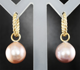 Серьги с морским жемчугом барокко 44,35 карата Серебро 925