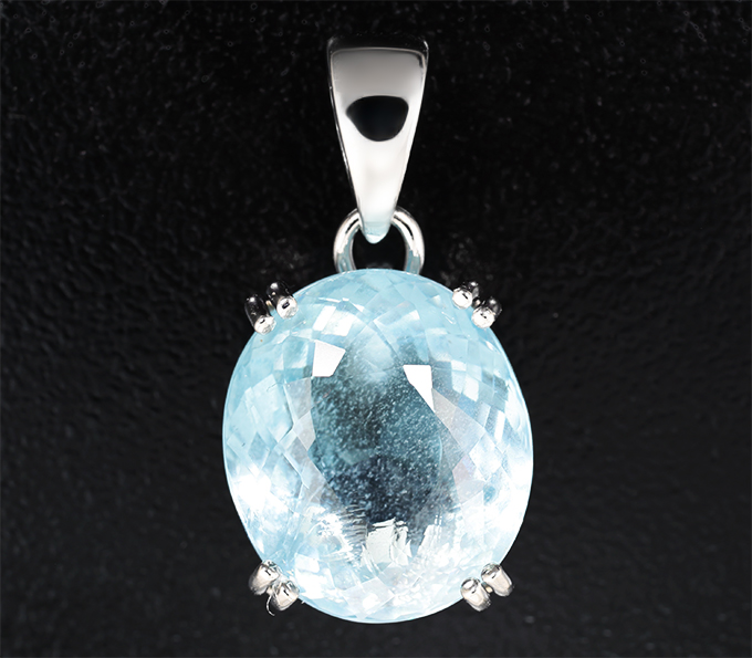 Золото Кулон с аквамарином 9,96 карата