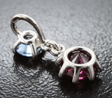 Кулон с умба сапфиром 0,53 и умбалитом гранатом 1,18 карата Золото