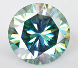 Кольцо с муассанитом 5,35 карата и лейкосапфирами Золото