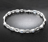 Браслет с синими шпинелями 2,06 карата Серебро 925