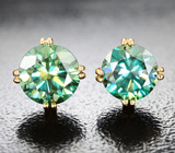 Пусеты с муассанитами 2,24 карата