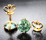 Пусеты с муассанитами 2,24 карата Золото