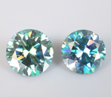 Пусеты с муассанитами 2,24 карата Золото