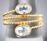 Комплект с ограненным лунным камнем 4,17 карата Золото