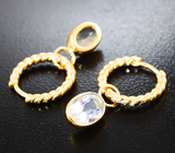 Комплект с ограненным лунным камнем 4,17 карата Золото