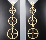 Комплект с топазолитами 1,78 карата и бриллиантами Золото