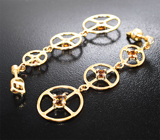 Комплект с топазолитами 1,78 карата и бриллиантами Золото