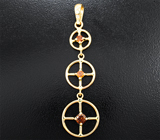 Комплект с топазолитами 1,78 карата и бриллиантами Золото