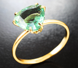 Кольцо с зеленым флюоритом 4,27 карата