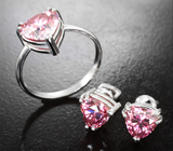 Комплект с муассанитами 4,08 карата