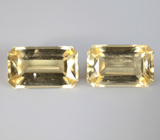 Серьги с редкими синхалитами 1,99 карата, гелиодорами 8 карат и оранжевыми сапфирами Серебро 925