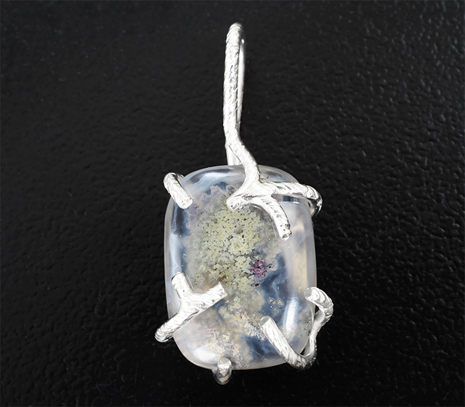 Серебро 925 Кулон с дендритическим агатом 4,36 карата