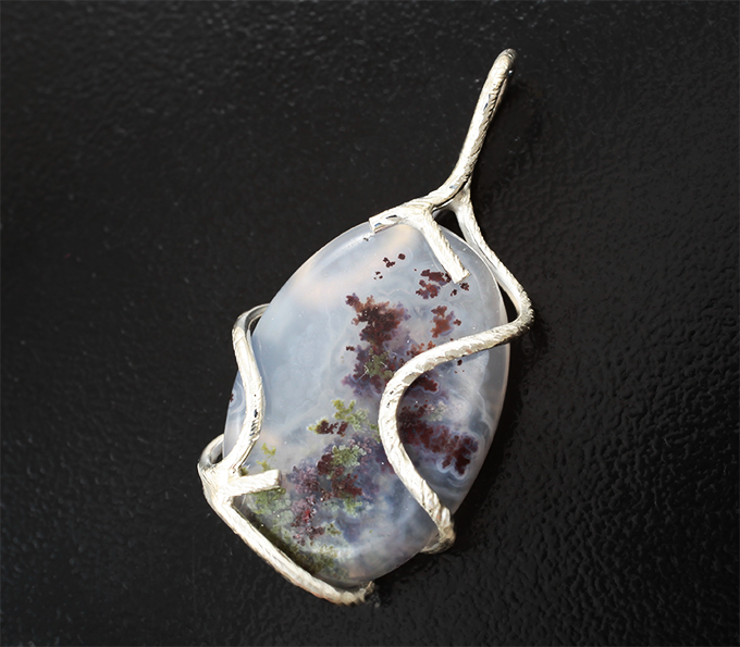 Серебро 925 Кулон с дендритическим агатом 11,51 карата