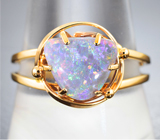 Кольцо с австралийским solid опалом 2,09 карата Золото