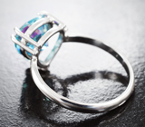 Комплект с голубыми муассанитами 4,19 карата Золото