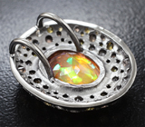 Комплект с ограненными эфиопскими опалами 6,73 карата и разноцветными сапфирами Серебро 925