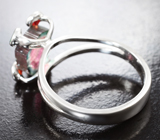 Комплект с насыщенными слайсами турмалинов 11,88 карата, цаворитами и сапфирами Серебро 925