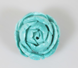 Кулон с резной армянской бирюзой 5,41 карата Золото