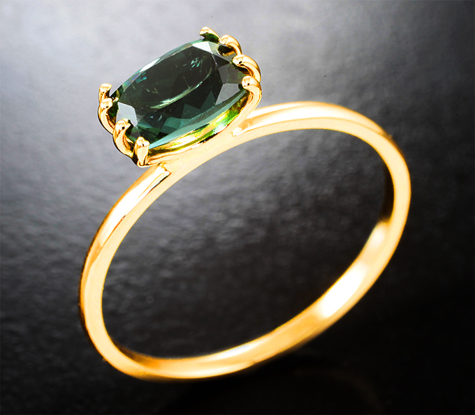 Золото Кольцо с турмалином 1,65 карата